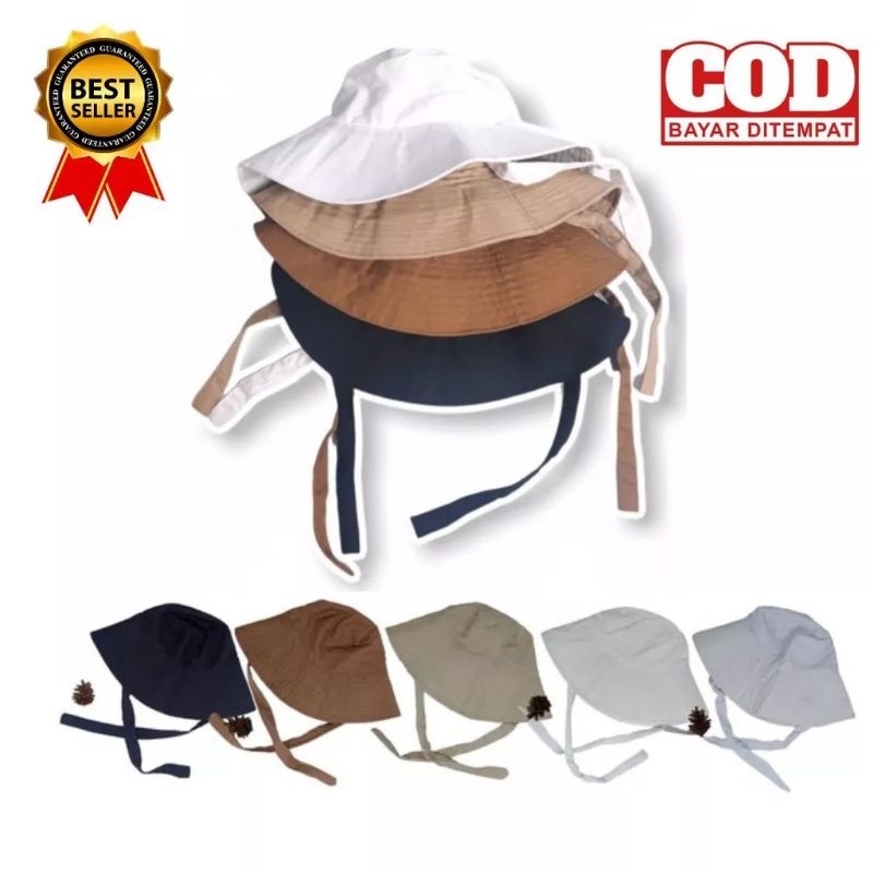 TOPI PANTAI LEBAR TALI WANITA