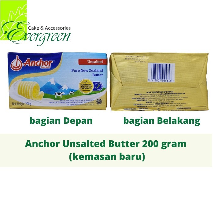 

Anchor Unsalted Butter 200 G khusus INSTAN