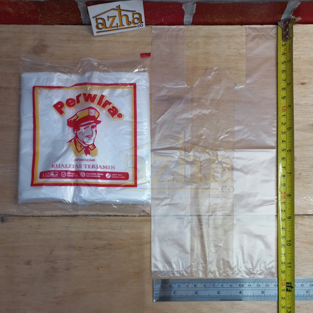 Kantong Plastik tas kresek PERWIRA Bening kecil ukuran 15 cm