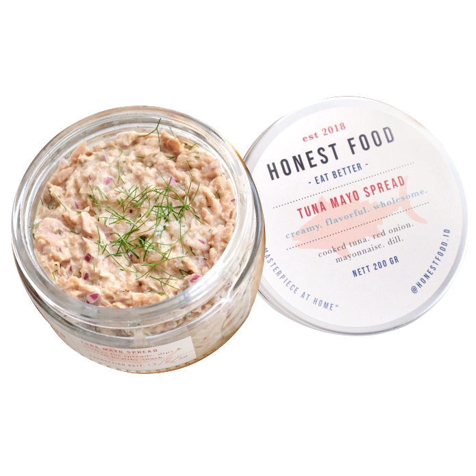 

HONESTFOOD Tuna Mayo Spread - Selai ikan Tuna Mayo, Selai Sandwich, Selai roti