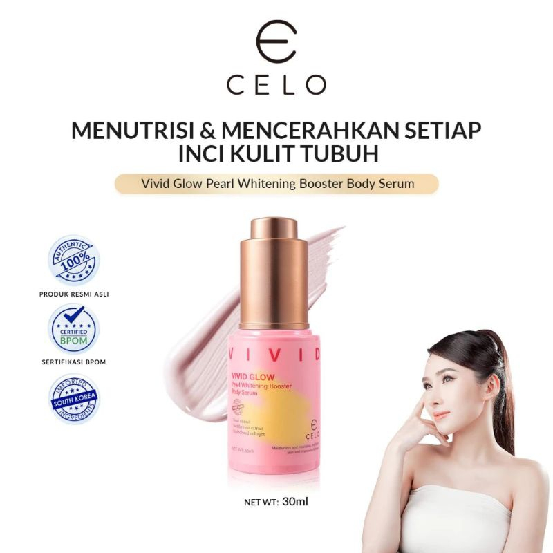 CELO VIVID GLOW PEARL WHITENING BOOSTER BODY SERUM BRIGHTENING BODY SERUM NIACINAMIDE COLLAGEN SERUM