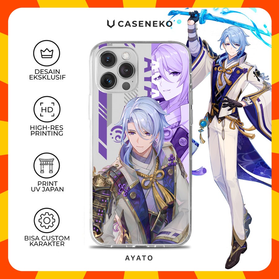 Custom Case Ayato Genshin Impact Casing Semua Tipe HP 1