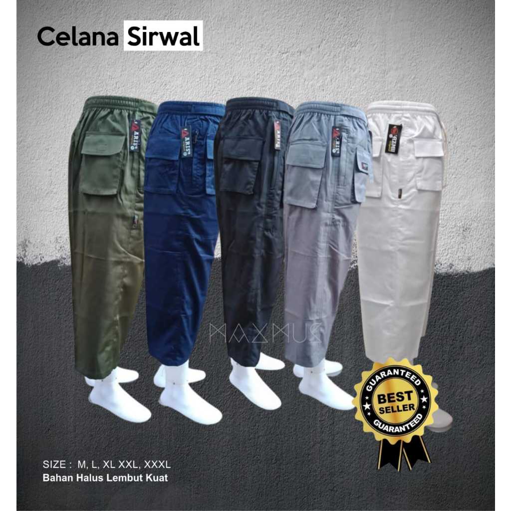 Celana Sirwal Kantong HP Aris | Celana 7/8 Bahan Twill Adem
