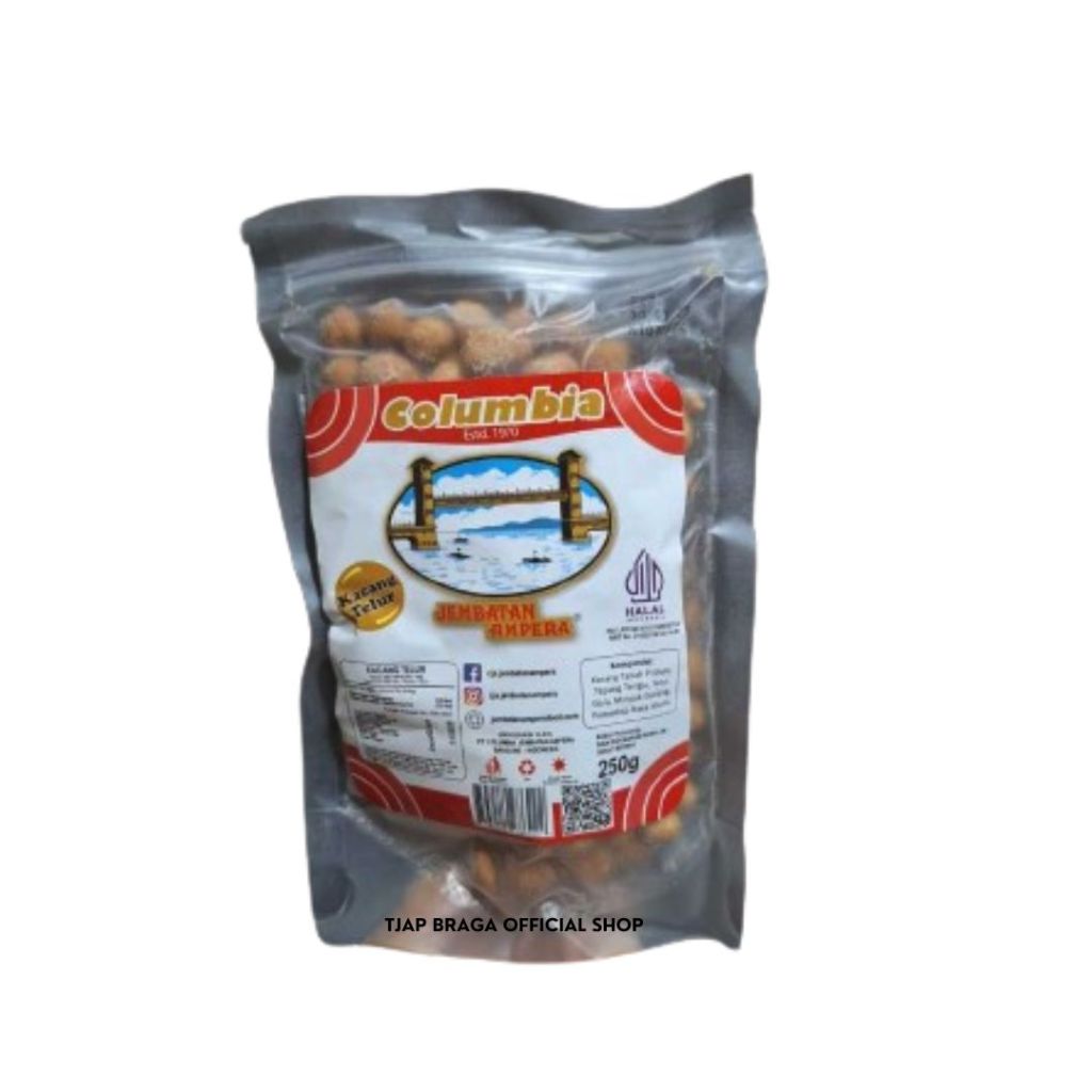 

Kacang telur 250Gram Columbia Jembatan Ampera/Kacang telor jembatan ampera