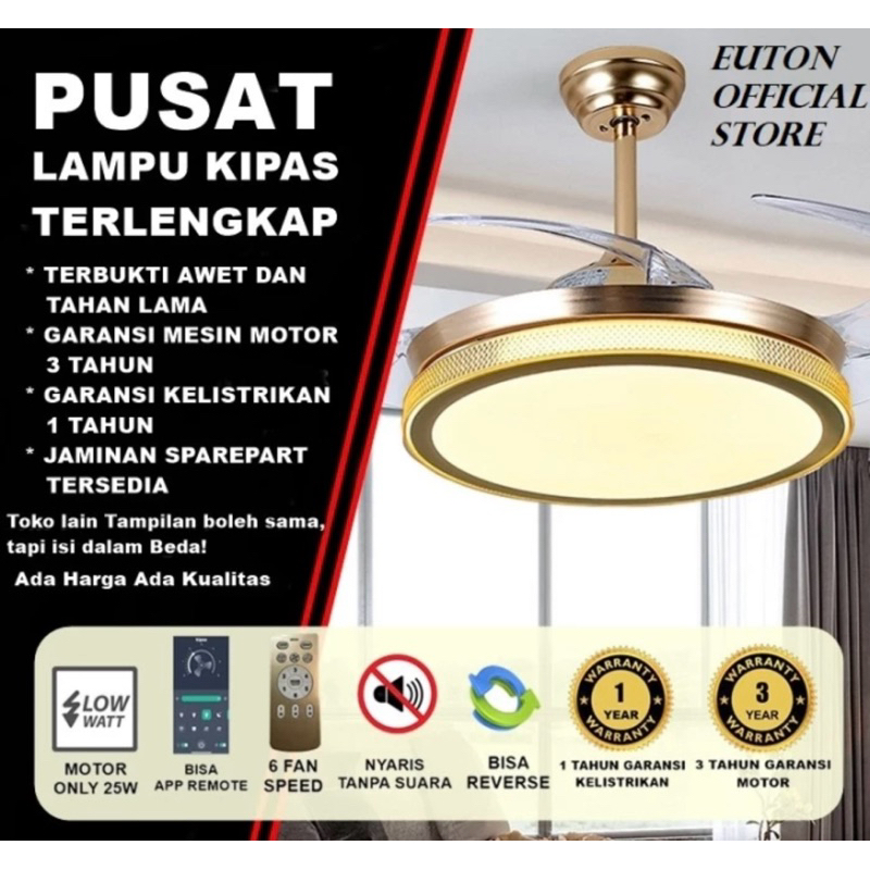 Lampu Kipas Angin Gantung Plafon LOTUS New Model