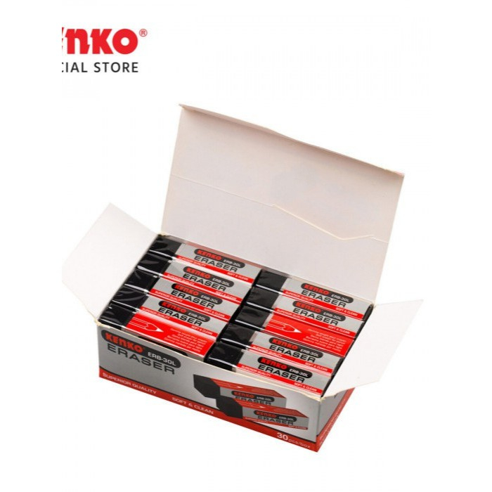 

KENKO penghapus /Eraser/ Stip ISI 30 KENKO ERB 30L/ PENGHAPUS KENKO HITAM ISI 30PCS/BOX