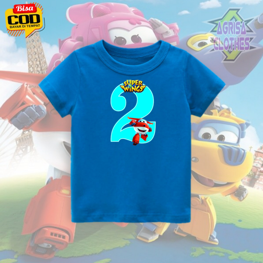 Kaos Super Wings/Kaos Anak Atasan Super Wings