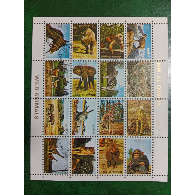 

Prangko Mini Umm AlQiwain wild Animals Blok 16