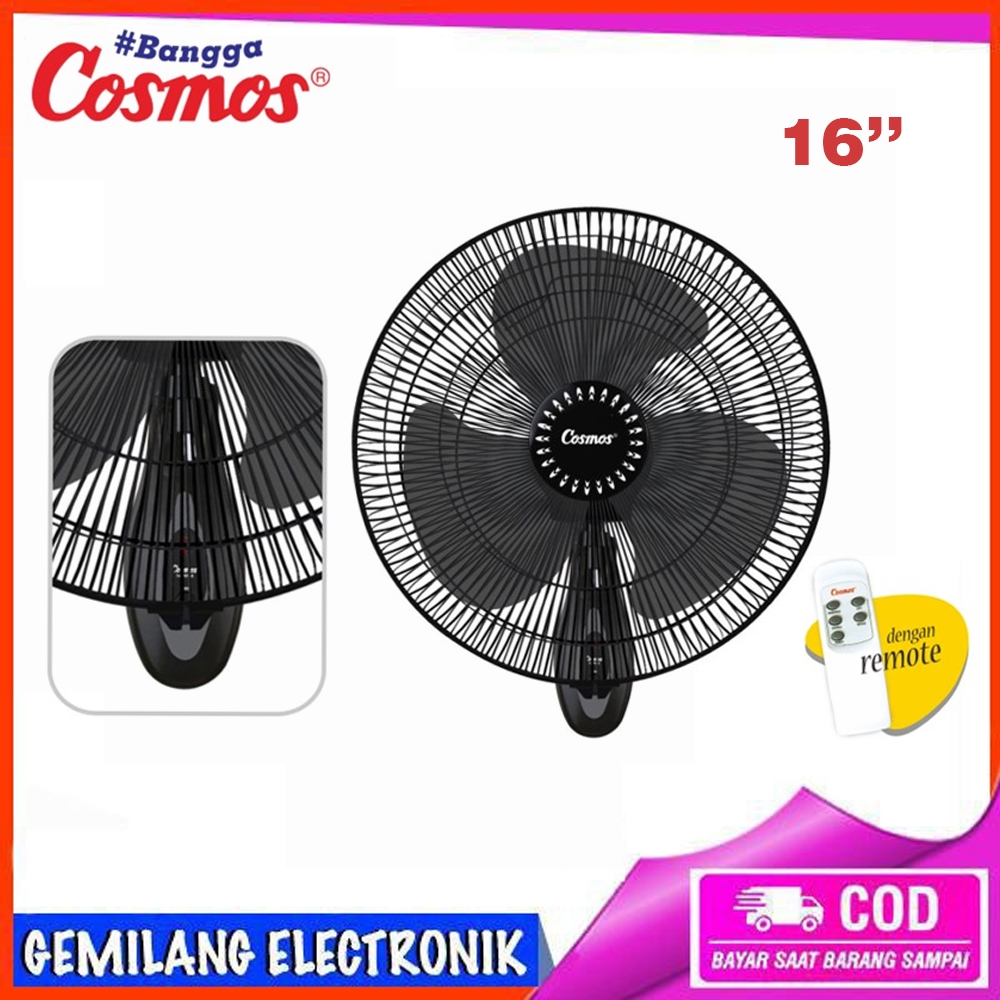 Kipas Angin Dinding Remote 16 Inch Cosmos 16 WFGR