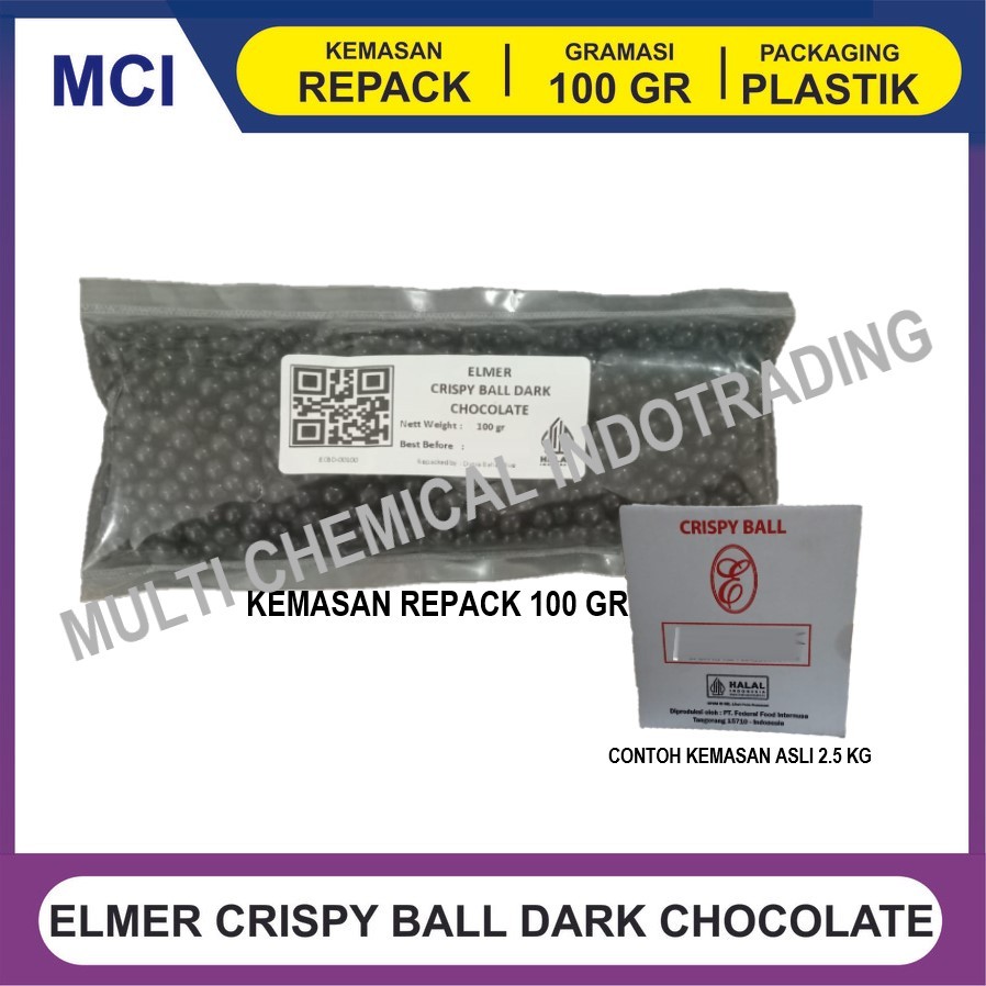 

ELMER CRISPY BALL 100 GR - DARK CHOCOLATE