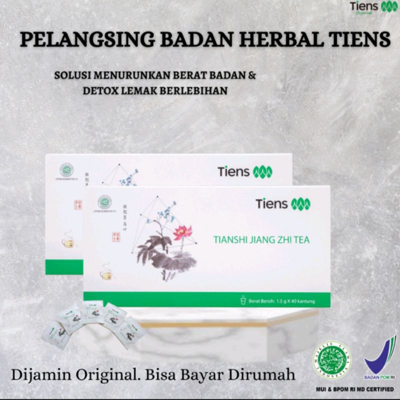 

TIANSHI JIANG ZHI TEA ORIGINAL TERBAIK DI DUNIA 1 Box 40 sachet Bisa COD seluruh indonesia Halal BPOM