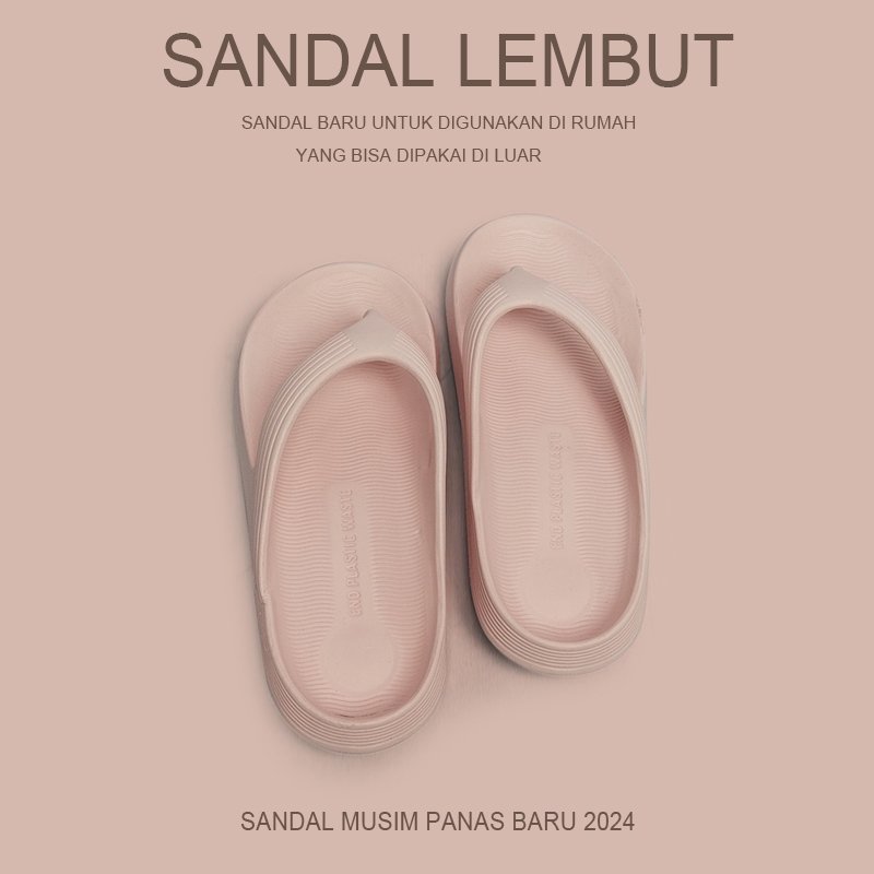 Sandal jepit karet wanita murah Sendal jelly wanita korea cewe empuk EVA Sendal Jepit Wanita Karet