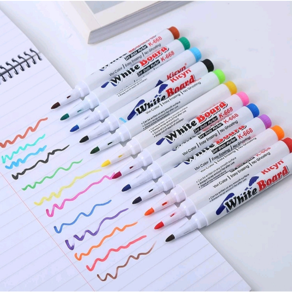 

SPIDOL WHITEBOARD 12WARNA MAGIC SPIDOL MAINAN ANAK FLOATING MARKER LJBABYCOLLECTION
