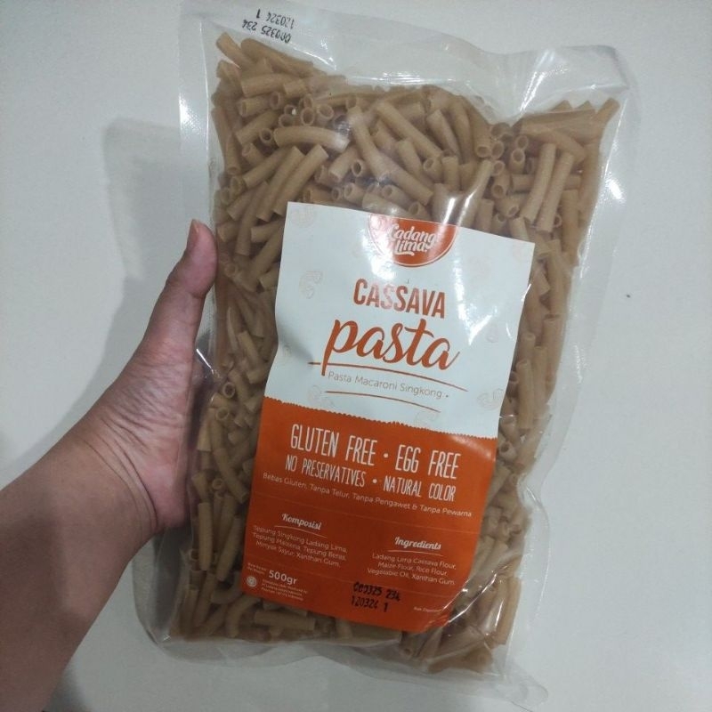 

Cassava Pasta Ladang Lima Macaroni | makaroni singkong mpasi bebas gluten bebas telur gluten free 500 gram