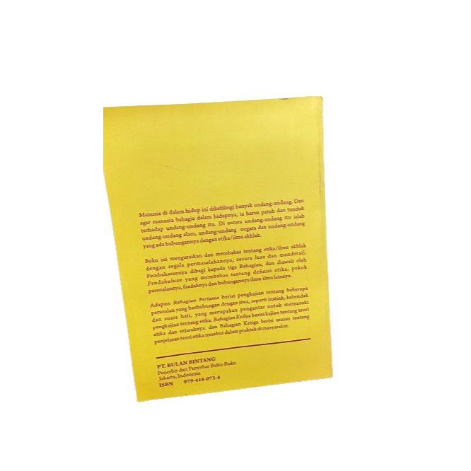Preloved Buku Etika Ilmu Akhlak Prof. Ahmad Amin