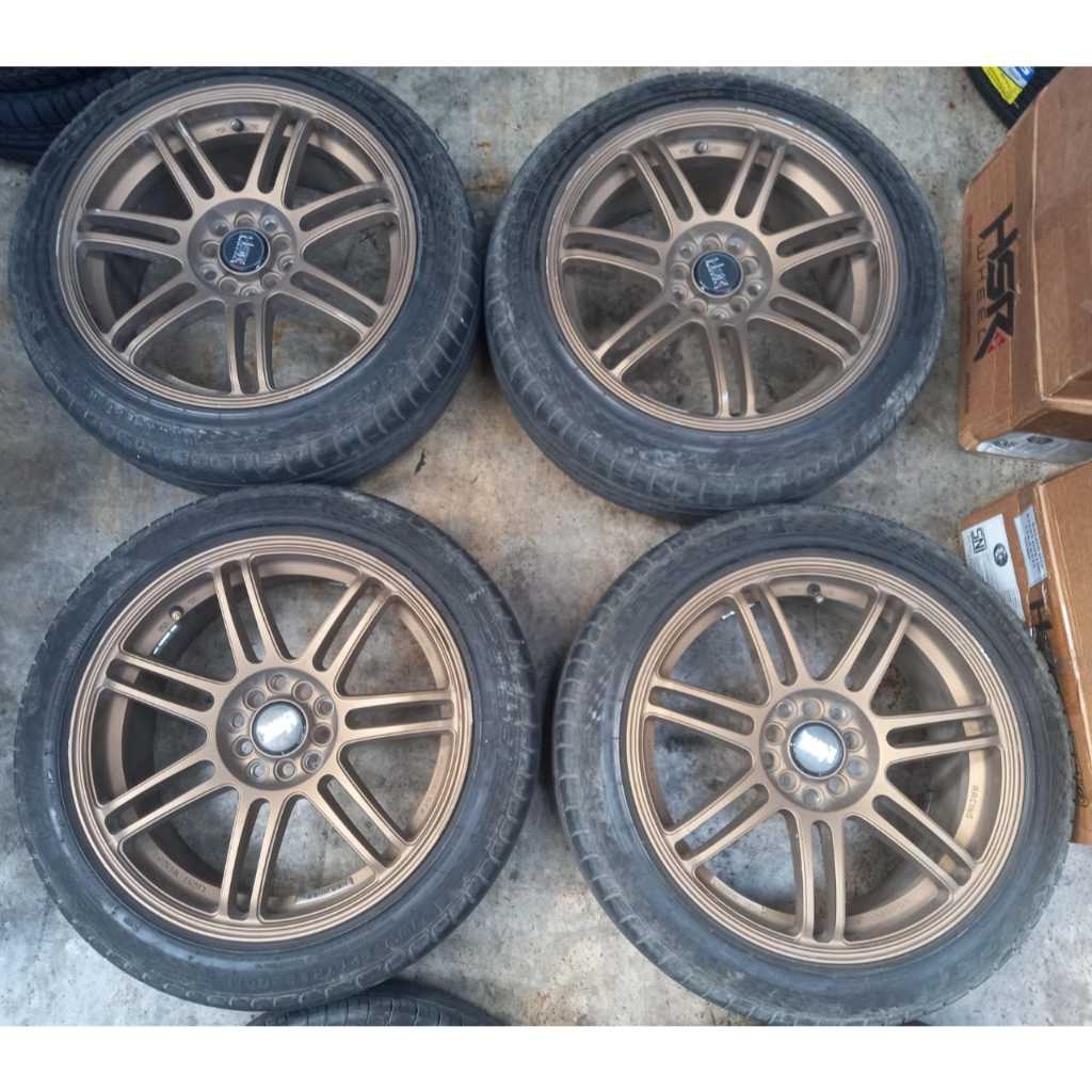 VELG MOBIL BEKAS HSR BOON RING 17 LEBAR 7,5 PCD 5X100-5X114 ET 45+BA PHI 205 50 R17 VELG UNTUK MOBIL