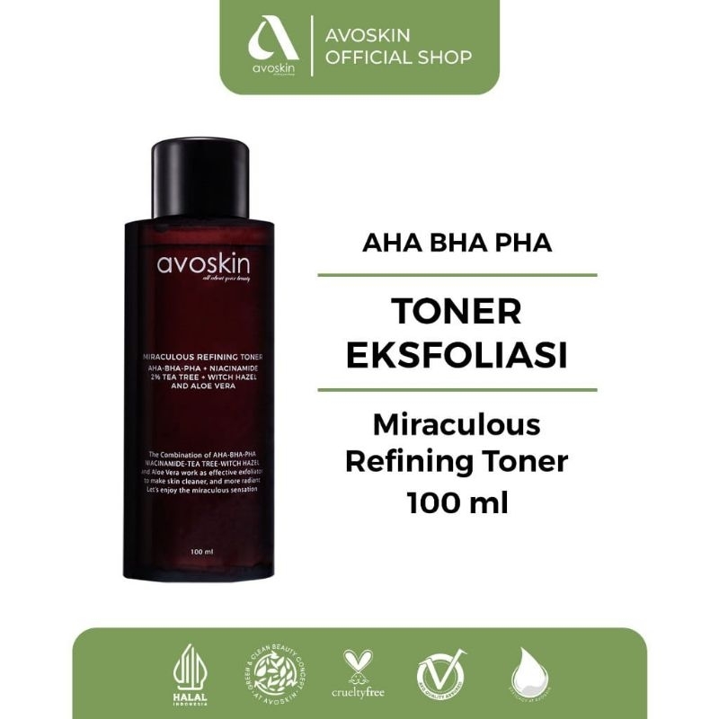 Avoskin Miraculous Refining Toner 100 ml-Toner Eksfoliasi