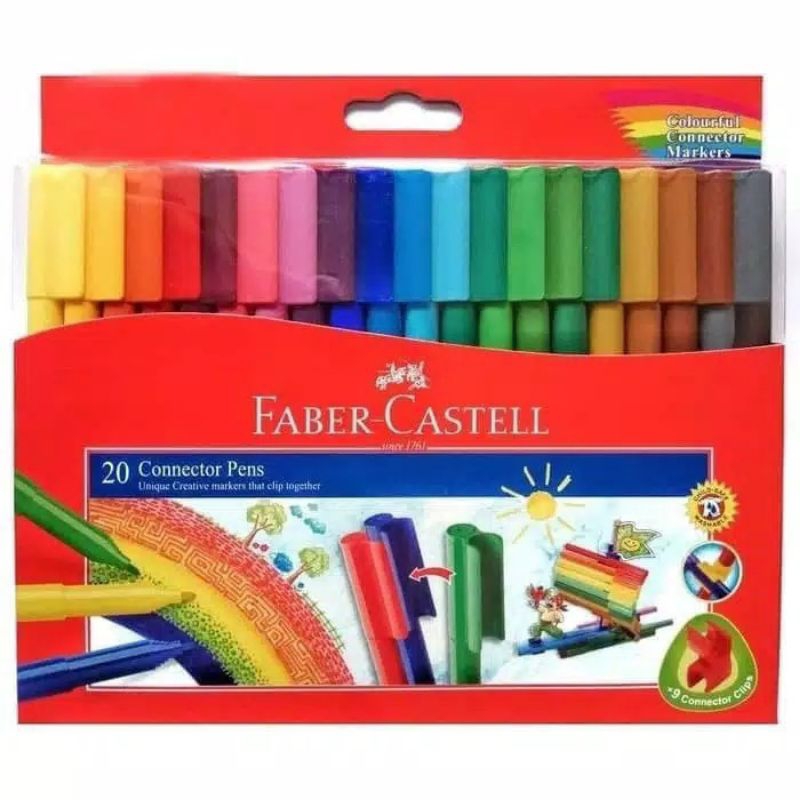 

Connector Pen 20 Warna Faber Castell / Spidol mewarnai kreatif Faber Castell
