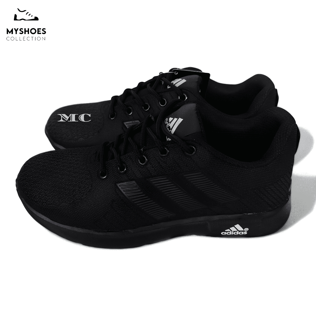 Sepatu Kerja Sekolah Full Hitam Polos Anak SD SMP SMA Ad RunFalcon Running Full Black