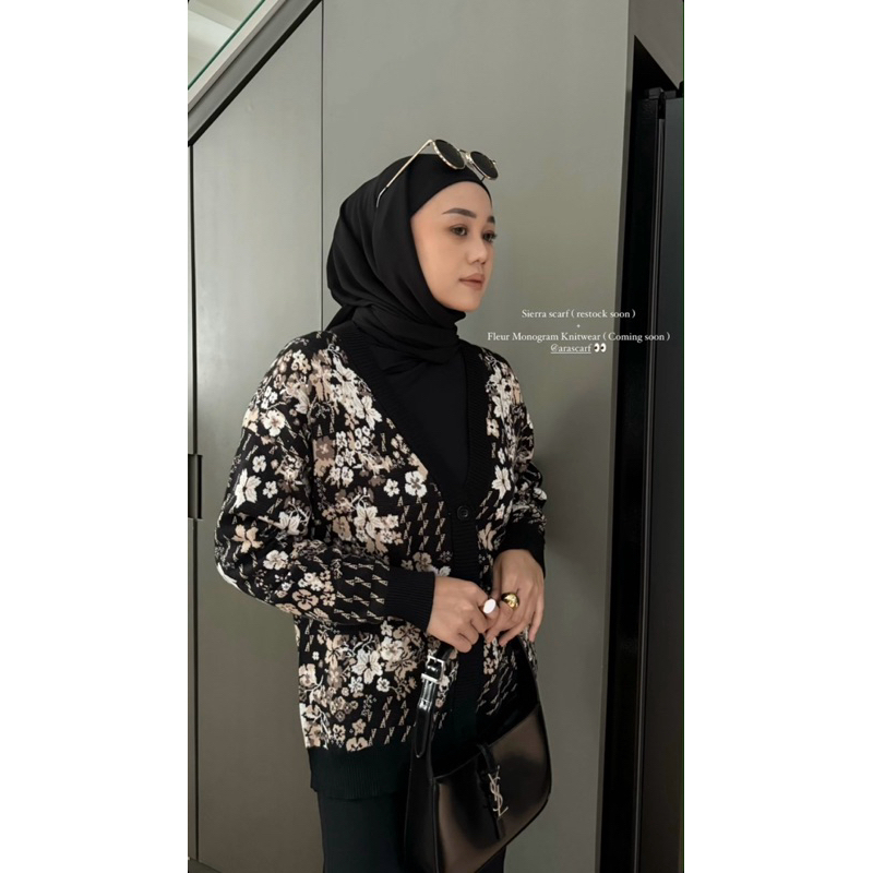 FLEUR MONOGRAM KNITWEAR ARASCARF