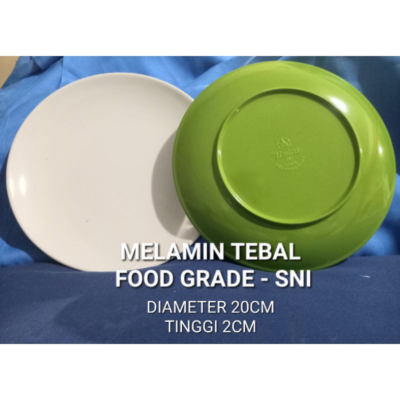 PIRING CEPER BULAT - ASLI MELAMIN TEBAL FOOD GRADE AMAN DIMICROWAVE KUKUS WADAH CAKE PERMEN KUE SNAC