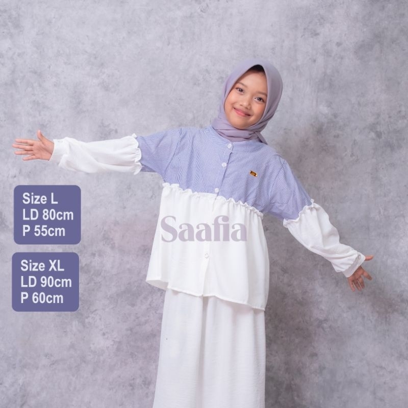 Cika blouse Baju atasan anak tanggung premium baju atasan anak usia 7-15 bahan crinkle