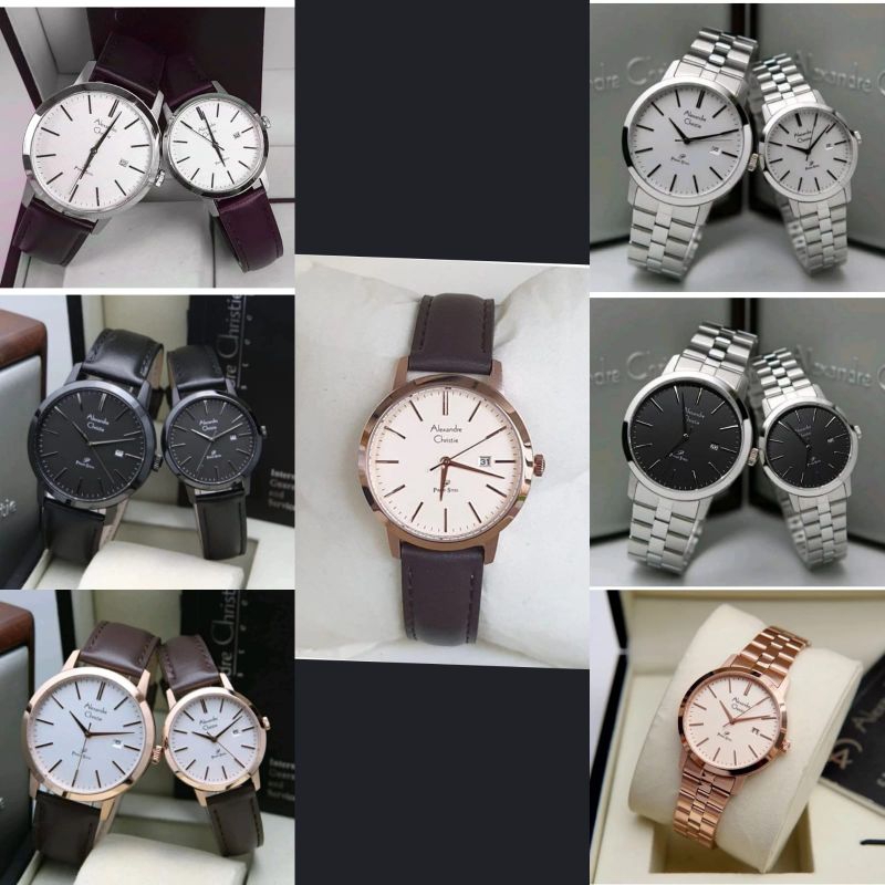Alexandre Christie Ac 1007 / AC1007 Kulit  / Rantai Bergaransi Resmi 1 Tahun Original