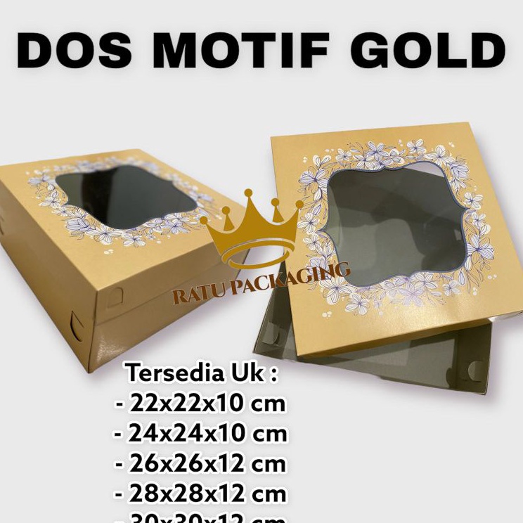 

Potongan Harga 1PCS RATU Dos DUPLEX MOTIF GOLD Tutup Pisah Kardus Dus Box Hampers Kue