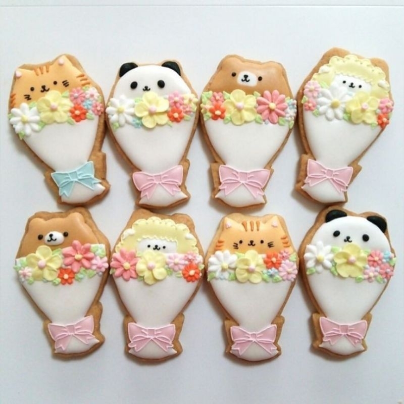 

IHANALICIOUS Butter Cookies Tema Animal 1 Hewan Lucu Jerapah Babi Kuda Anjing Musang Koala Zebra (kukis hias karakter) kue kering