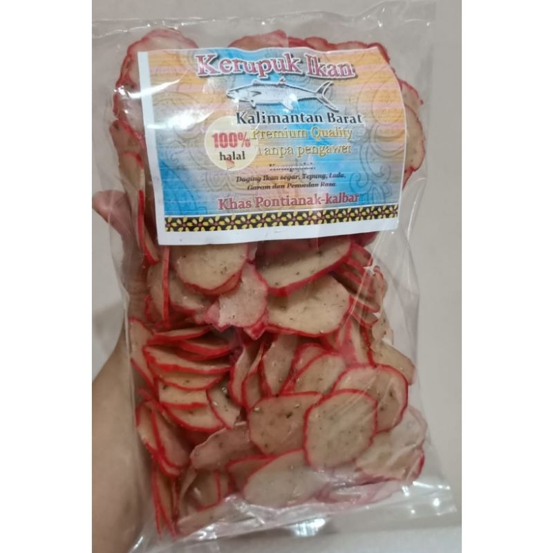 

Kerupuk Ikan Tenggiri Les Merah / Krupuk Ikan Tenggiri / Kerupuk Ikan Kalimantan Barat / Oleh Oleh Khas Kalimantan / Fish Crackers Mackerel / Oleh Oleh Khas Pontianak