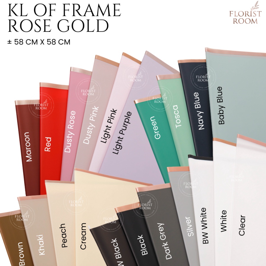 

Potongan Diskon SHOPEE ONLY 2 lembar KL of Frame Colour Rose Gold Wrapping Pembungkus Bunga Cellophane Korean Buket