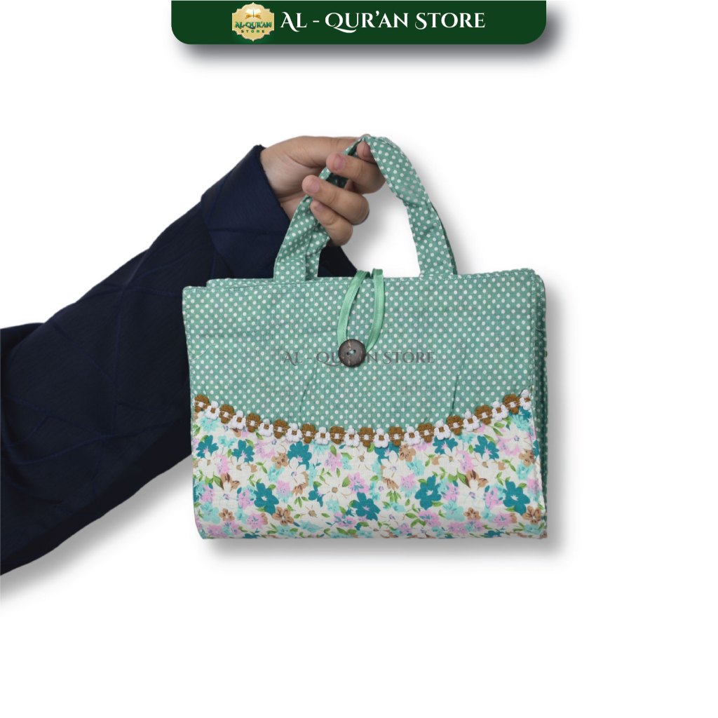 

Sampul Al Quran A5 Cover bunga bunga tanpa Tas quran cantik cover dompet ada kantongnya