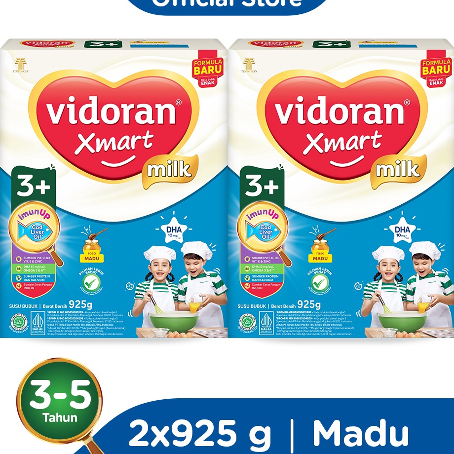 Serba Grosir  vidoran Xmart 3 All Variant 925gr Susu Formula Pertumbuhan Anak 35 Tahun  2 box Exp  7