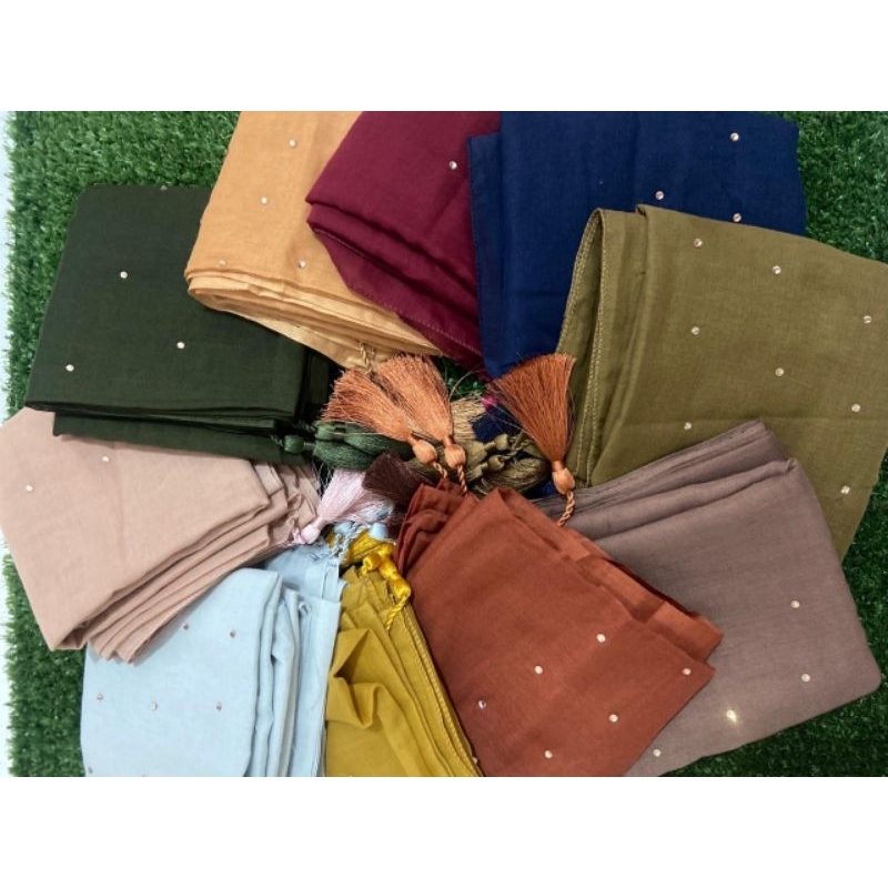 HIJAB SEGI EMPAT PARIS JAMBUL PAYET ROSE GOLD // SEGI 4 TASEL// SEGI EMPAT PREMIUM