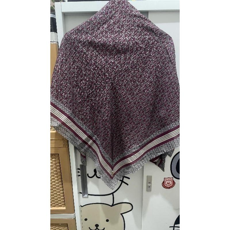 preloved pl jilbab kerudung hijab segiempat segi4 voal motif monogram lights pashmina pasmina heaven