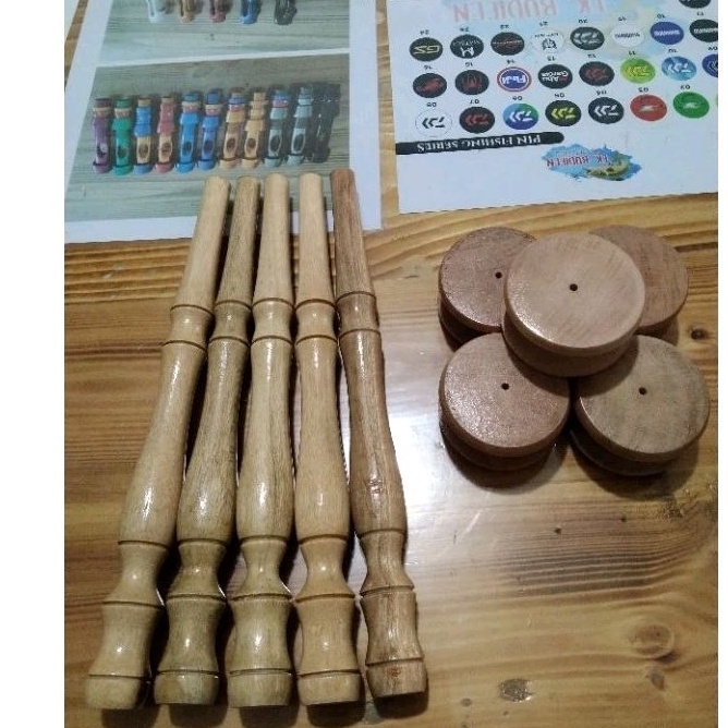 SET LENGKAP GAGANG YOYO PANCING UDANG KAYU KEBACE