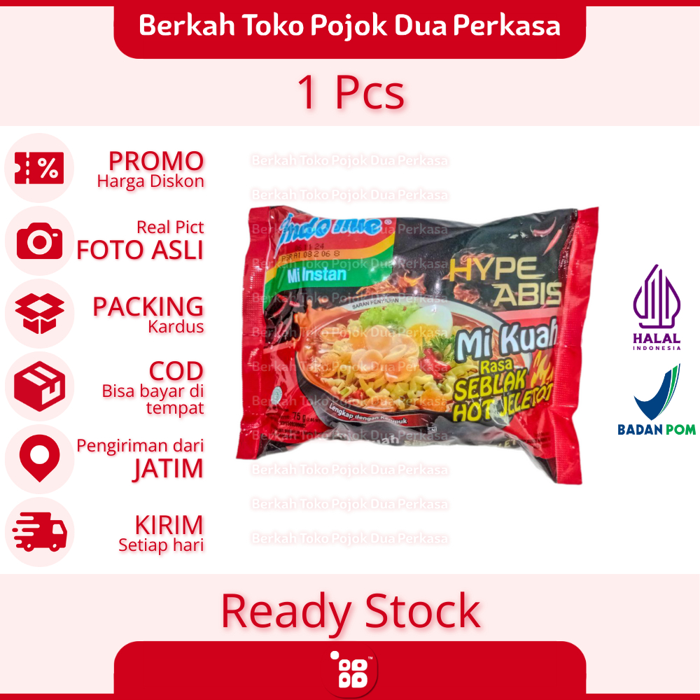 

Indomie Rasa Seblak Hot Jeletot Mie Instant Mie Kering [JATIM]