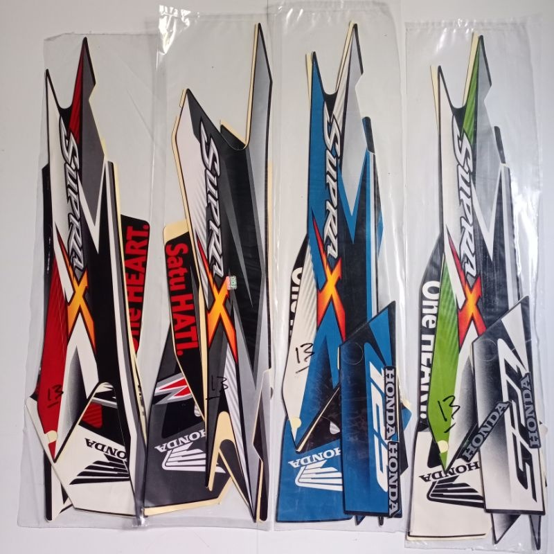 STIKER STICKER STRIPING MOTOR HONDA SUPRA X 125 R 2013 LIST LES MOTOR SUPRA X 125 R 2013