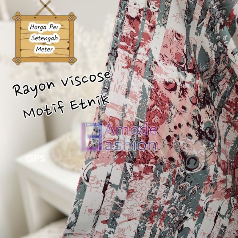 Kain Rayon Viscose Motif Etnik