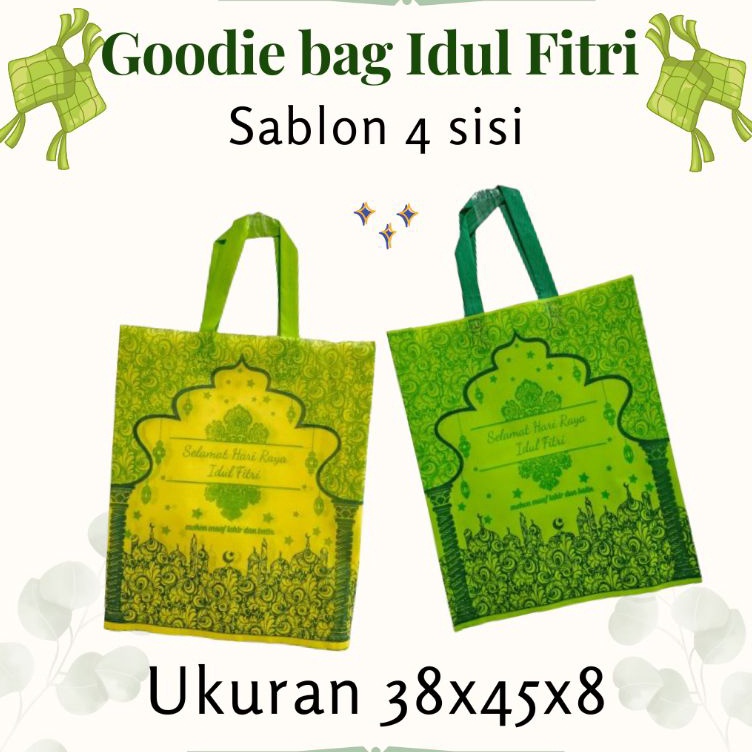 

Paling Popular Goodie bag lebaran LUSINAN isi 12pcs 38x45x8 WILCO 4sisi tas spundbond