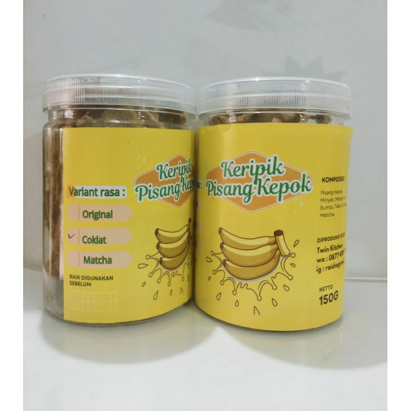 

Twin Kuliner Keripik Pisang Kepok Aneka Rasa 150 gram