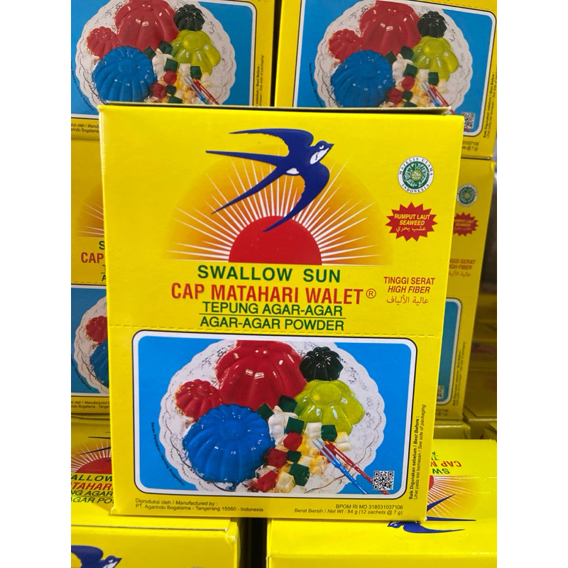 

Agar Swallow Mix 1 Box isi 12 Sachet | Agar Swallow Berbagai Warna