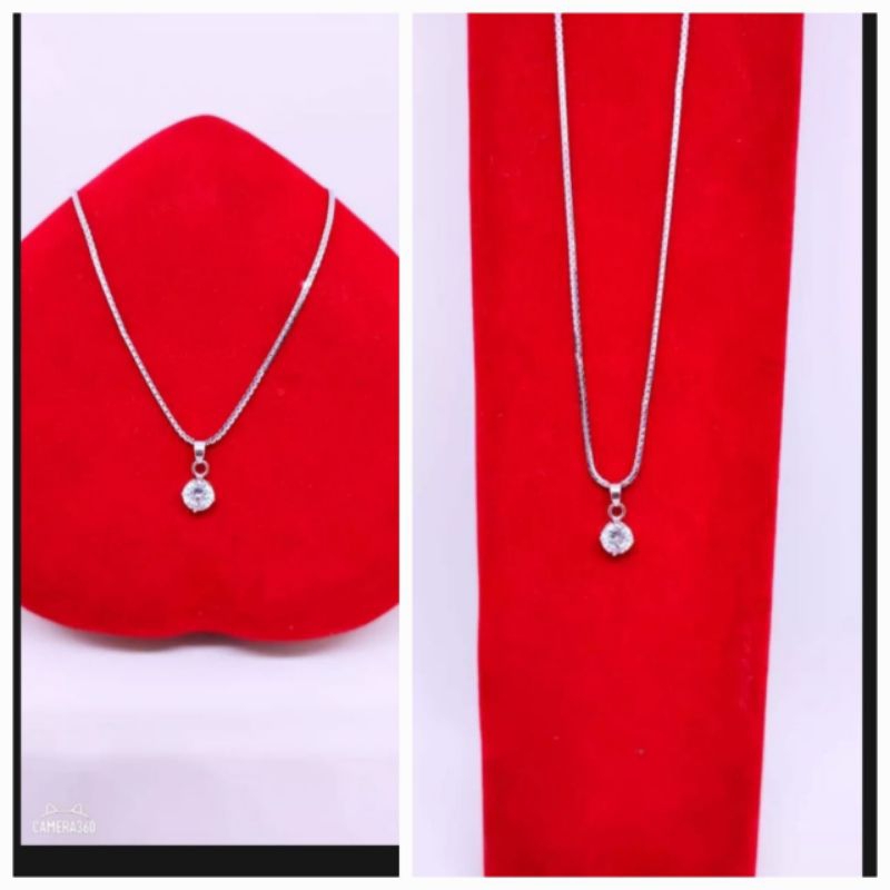 kalung set liontin/kalung wanita/kalung perak asli 925