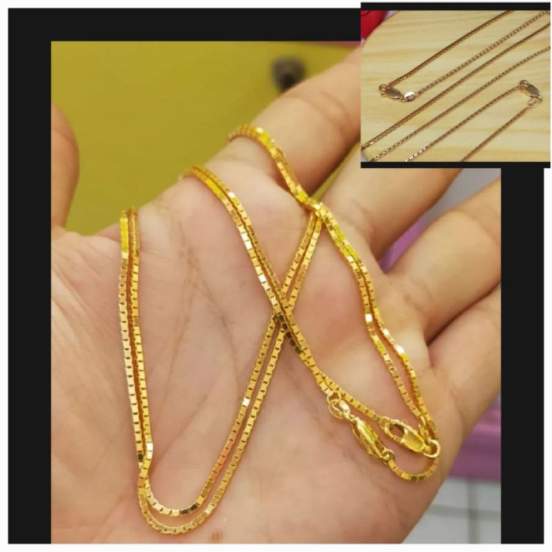 kalung perak kuning/kalung wanita/kalung perak asli 925