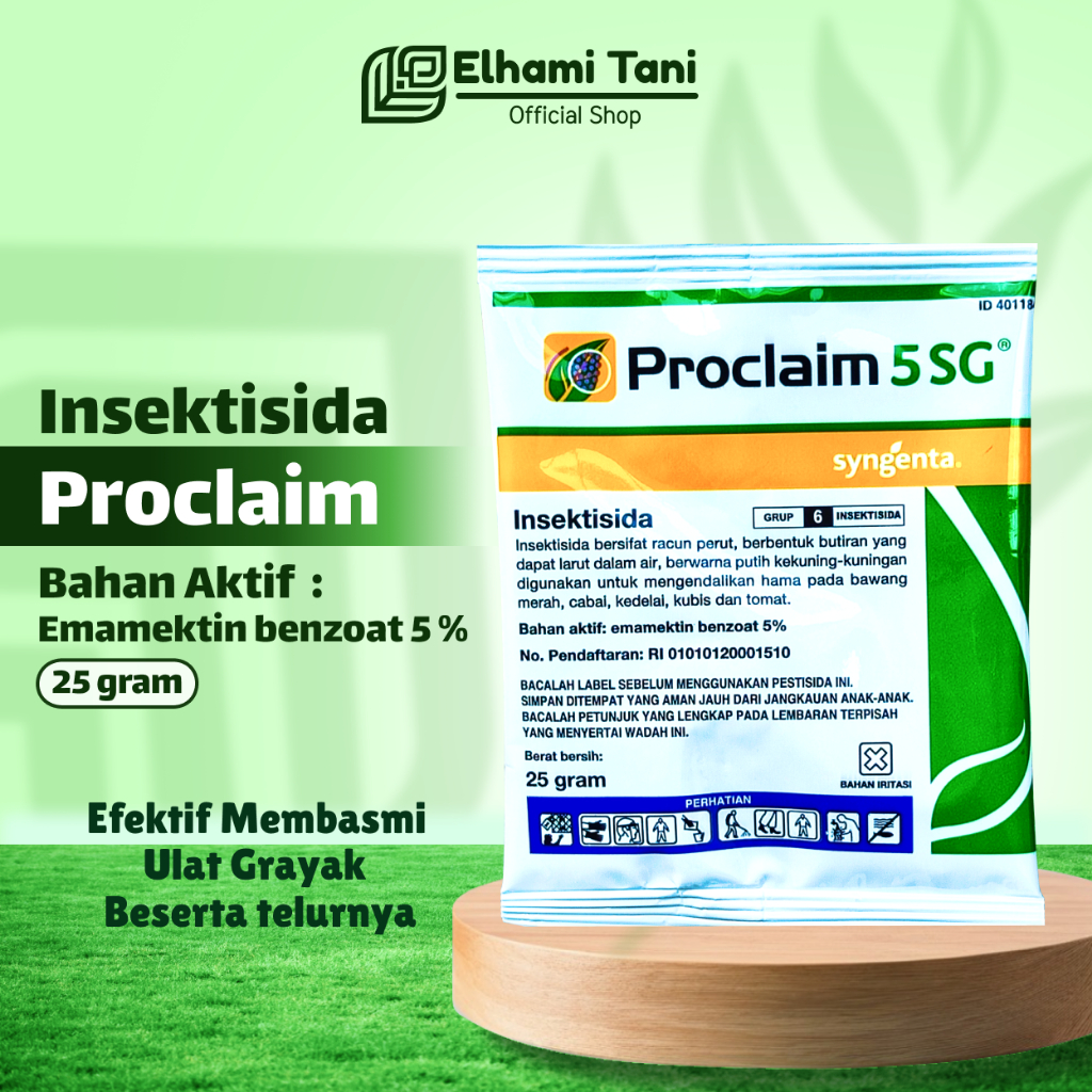 INSEKTISIDA PROCLAIM 25 GR PEMBASMI ULAT GRAYAK DAN ULAT JAGUNG proklem