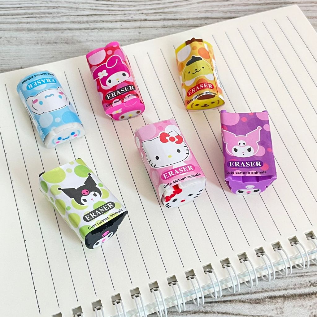 

Penghapus Pensil Bentuk Lonjong 3D Karakter Sanrio Friend - ER 1242 - eraser pencil wangi lucu unik estetik