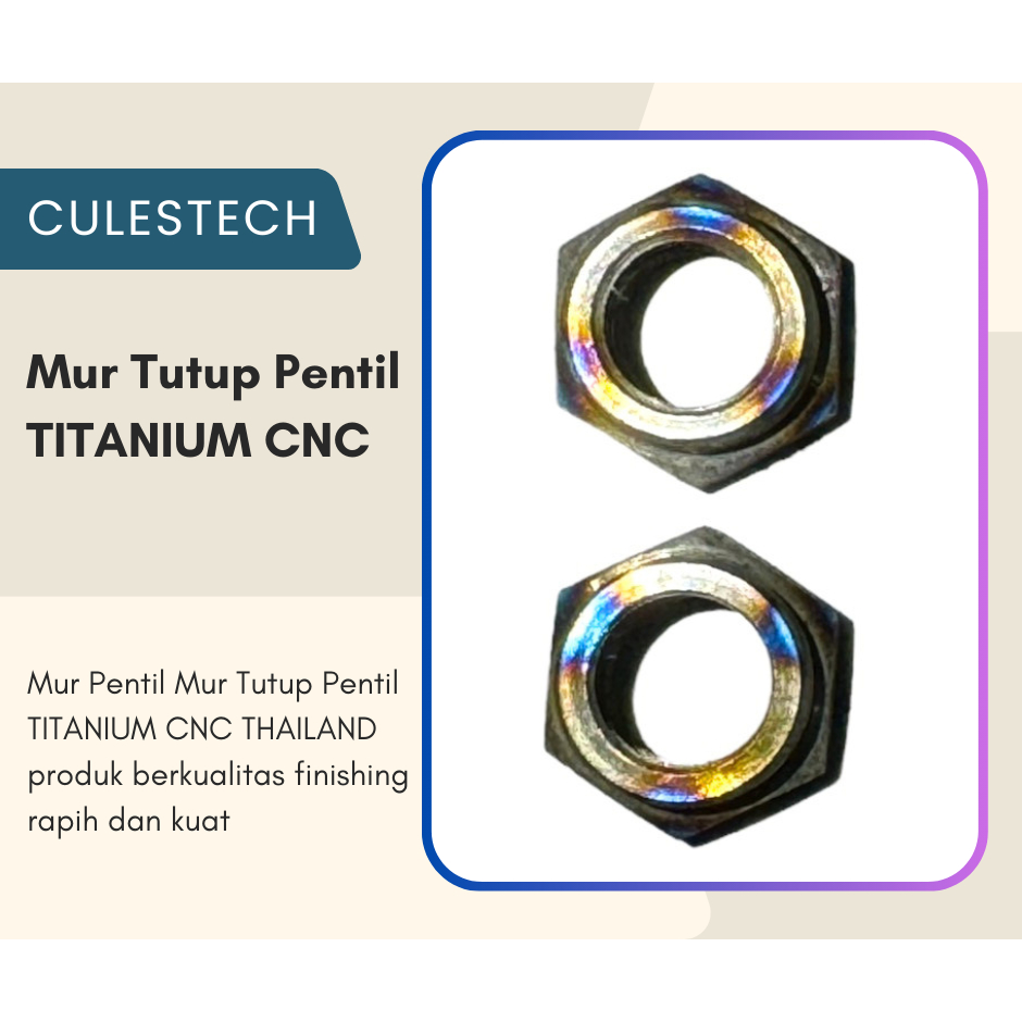 Mur Pentil Mur Tutup Pentil Titanium Burn Variasi Motor Original Thailand