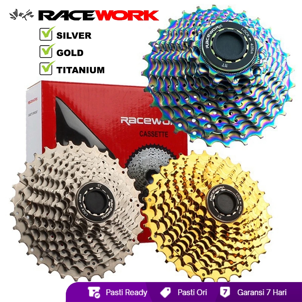 Racework 11 Speed Cassette Roadbike 11-32 T 11-28 T Sprocket Gold Emas