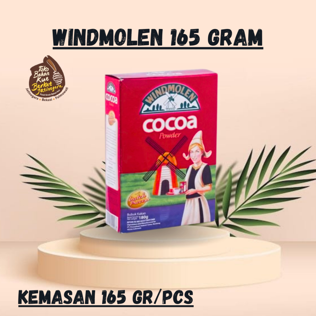 

WINDMOLEN COCOA POWDER 165 GRAM / COKLAT BUBUK WINDMOLEN / PCS