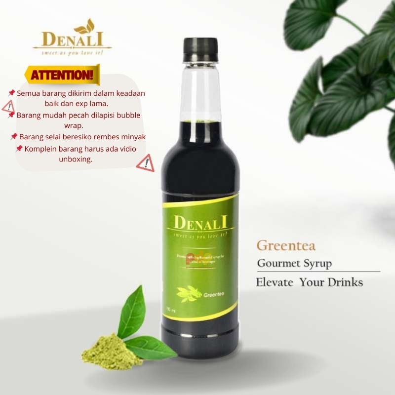 

Denali Syrup Greentea 750ml / Sirup Denali Green Tea